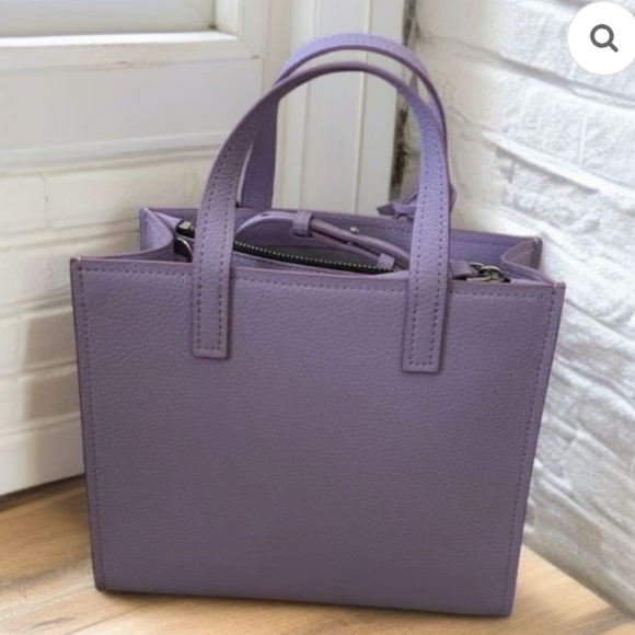 NWT Marc Jacobs Mini Grind Pebbled Leather Satchel Crossbody In Wisteria - Picture 2 of 4